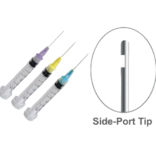 Irrigation Syringes With Needle Tips - Side Port Tip