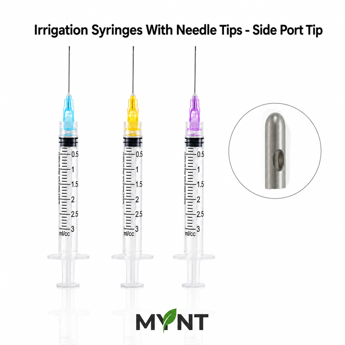 Irrigation Syringes With Needle Tips - Side Port Tip