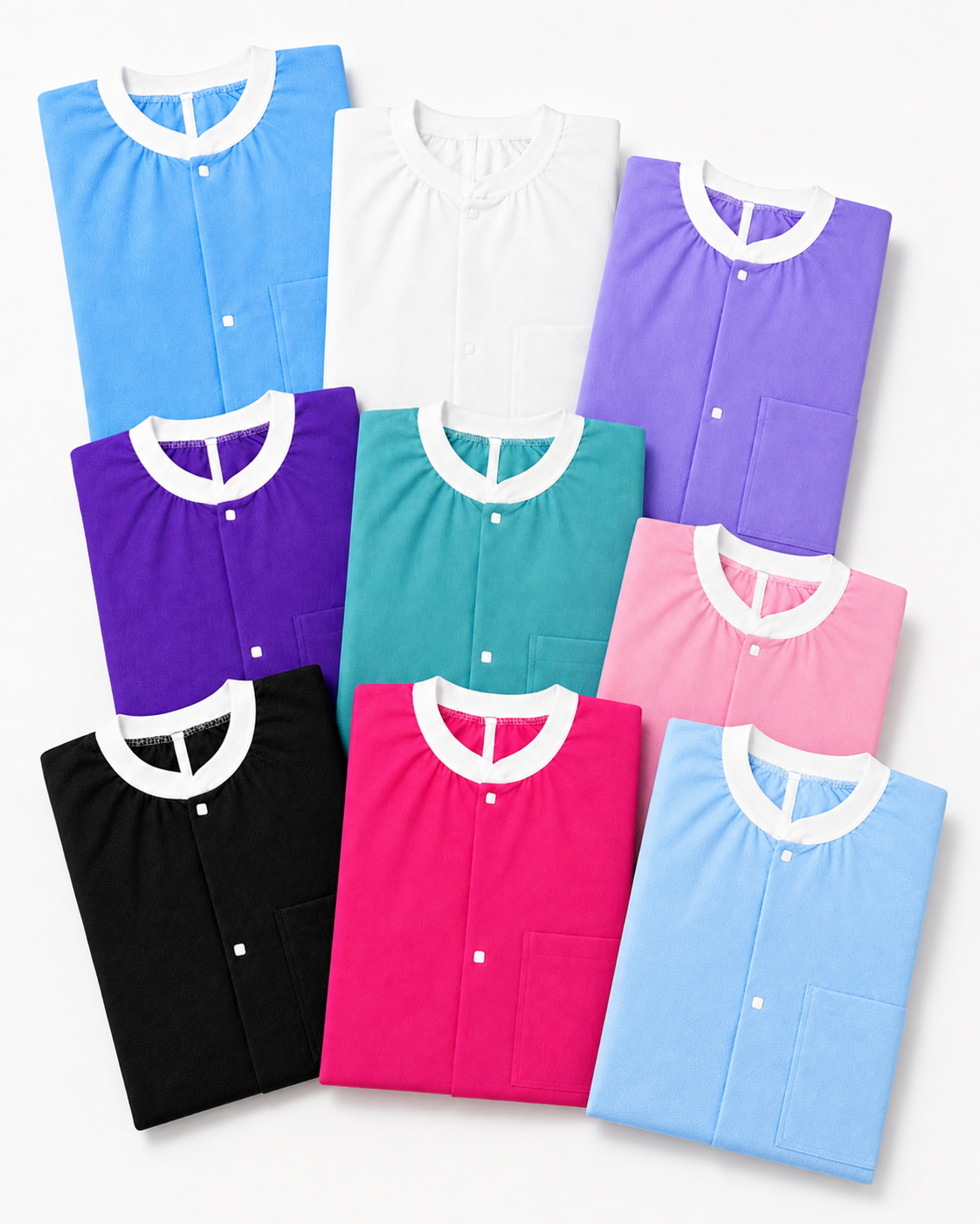 Hip Length Lab Jackets With Waist Snaps