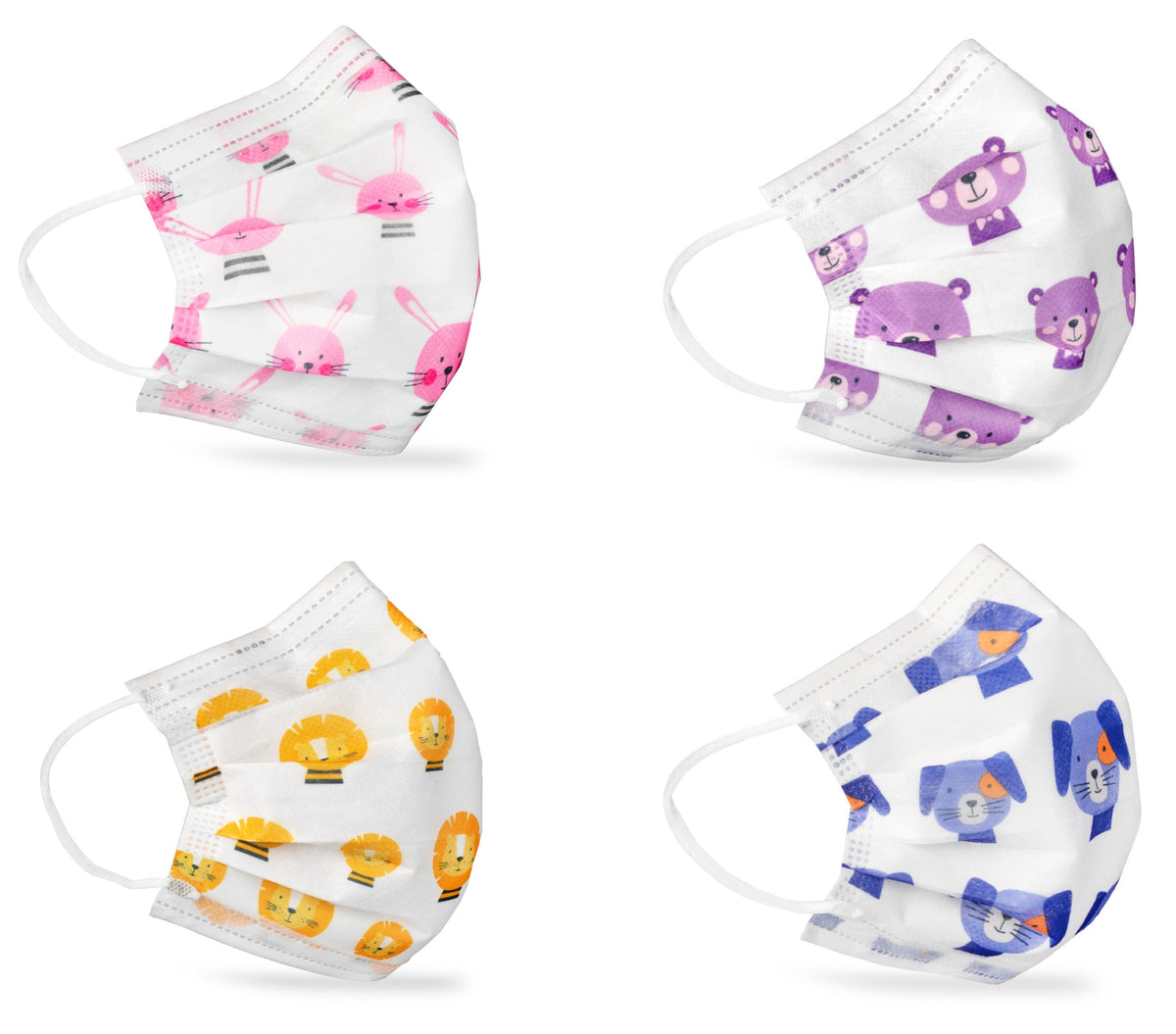 Face Masks – ASTM 3 - Pediatric Animal Designs (For Adult Use)